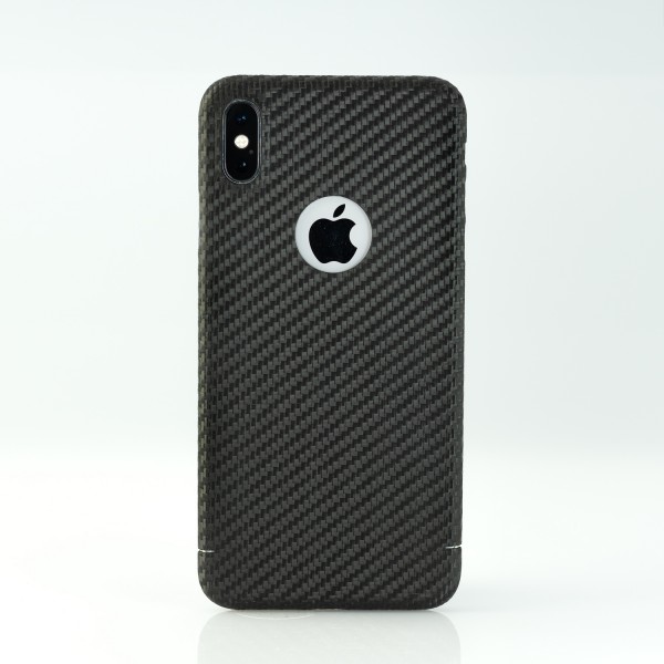 Carbon Cover iPhone Xs Max mit Logo-Window