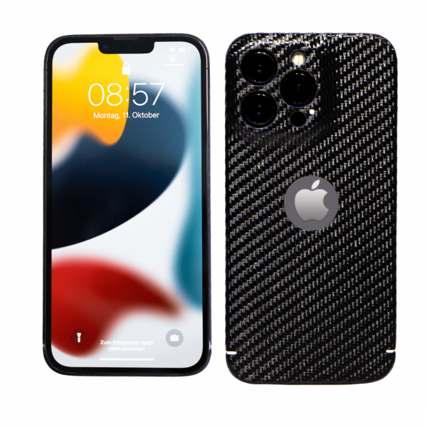Carbon Cover iPhone 13 Pro mit Logowindow